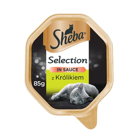 SHEBA Selection mokra karma dla kota z królikiem w sosie tacka 85 g Sheba
