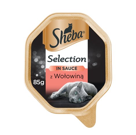 SHEBA Selection mokra karma dla kota z wołowiną w sosie tacka 85 g Sheba