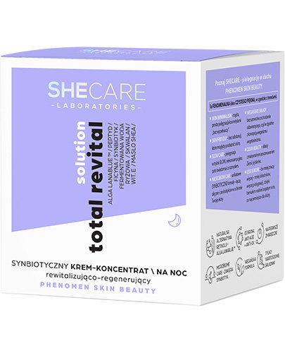 SheCare, Total Revital Solution, Synbiotyczny Krem-koncentrat Na Noc Rewitalizująco-regenerujący, 50 Ml SheCare
