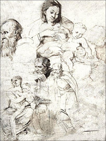 Sheet of Studies, Anthony van Dyck - plakat 30x40  / AAALOE Inna marka
