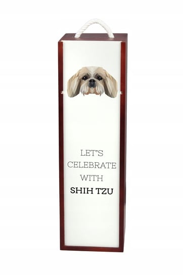 Shih Tzu Pudełko na wino z geometrycznym psem Inna marka