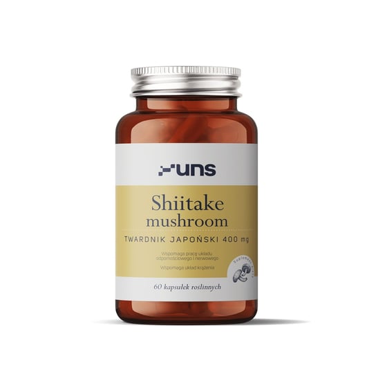 SHIITAKE MUSHROOM Suplementy diety, 60 vege kaps. Uns