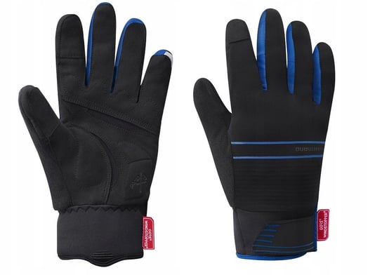 Shimano, Rękawiczki kolarskie, Windstopper Insulated blue, czarny, rozmiar L Shimano