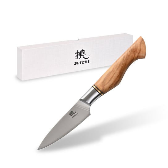 Shiori 撓 Shibuki Shōto  - nóż do obierania ze stali sandvik 14C28N Shiori