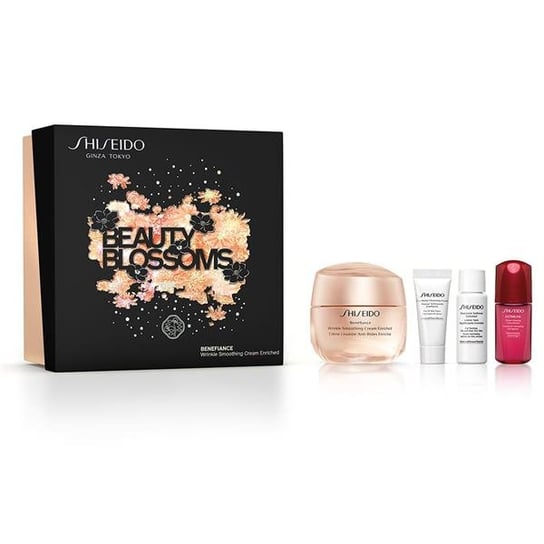 Shiseido Beauty Blossoms Zestaw benefiance wrinkle smoothing enriched cream 50ml + power infusing 10ml + treatment softener enriched 7ml + clarifying cleansing foam 5ml Shiseido