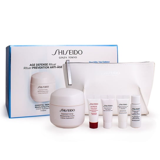 Shiseido, Essential Energy, zestaw kosmetyków, 5 szt. + kosmetyczka Shiseido