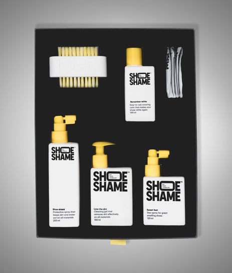 Shoe Shame - Ultimate Maintenance Kit, Kompletny Zestaw Do Czyszczenia Butów (Szczotka, Żel, Impregnat, Pasta Do Butów, Dezodorant I Chusteczki) Inna marka