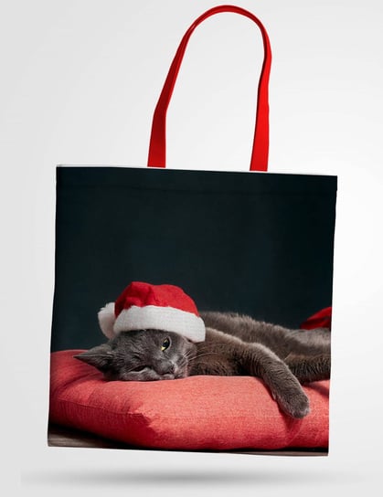 Shopper świąteczny kot 5made