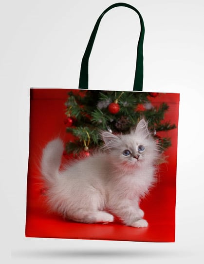 Shopper świąteczny kot 5made