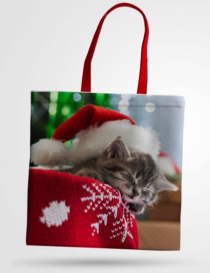 Shopper świąteczny kot kociak 5made
