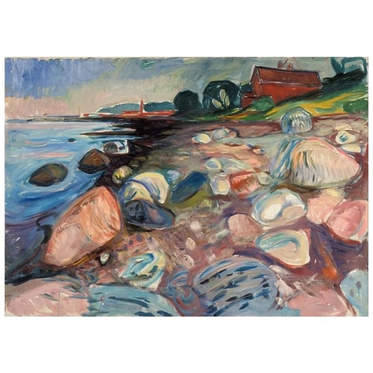 Shore With Red House - Edvard Munch 50x70 Legendarte