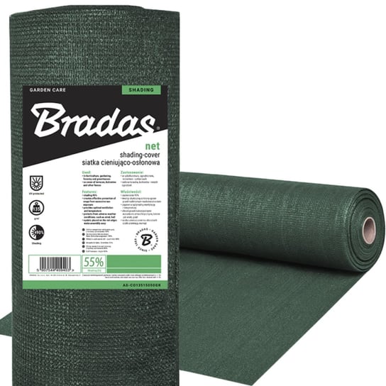 Siatka cieniująco-osłonowa 55% 1x10m 60g AS-CO6010010GR BRADAS BRADAS