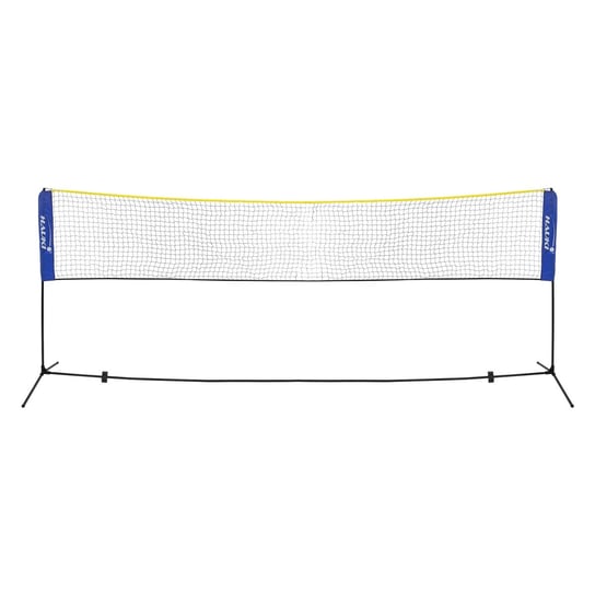 Siatka do badmintona z 3 lotkami 400x103x155 cm niebieska z polietylenu Hauki