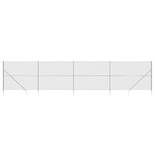 Siatka ogrodzeniowa stalowa 2,2x10m, srebrna / AAALOE Inna marka