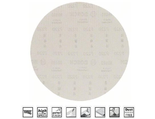 Siatka ścierna BOSCH, 225 mm, 220 p, 5 szt 2608621185 Bosch