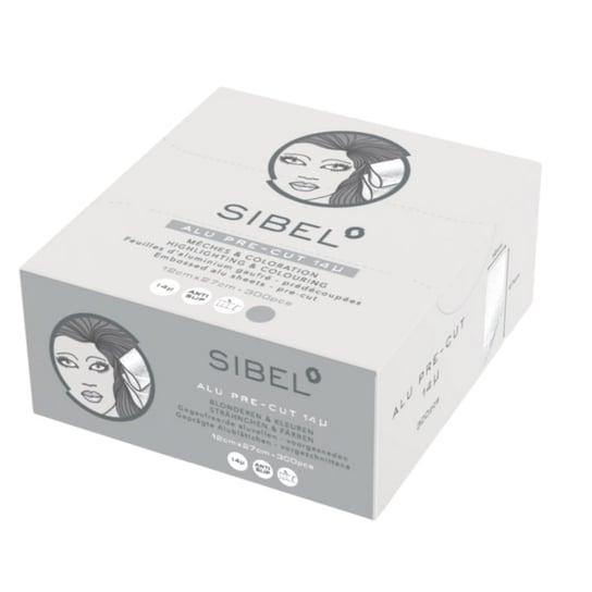 Sibel, Folia Aluminiowa Do Koloryzacji Paski, Srebrna, 300szt. Sibel