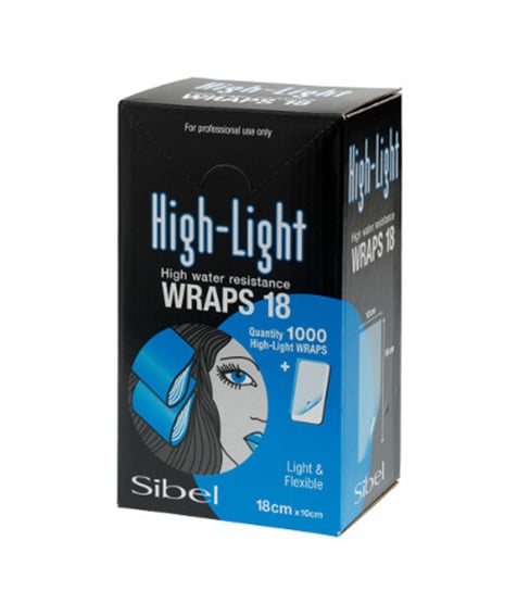 Sibel, High-Light Wraps, listki do pasemek, 10x18 cm, 1000 szt. Sibel
