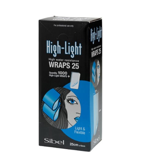 Sibel, High-Light Wraps, listki do pasemek, 10x25 cm, 1000 szt. Sibel