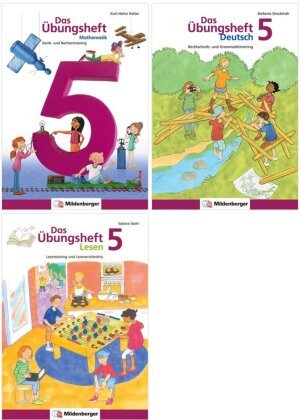 Sicher ins 6. Schuljahr - Paket: Rechnen - Schreiben - Lesen - Grammatik · Klasse 5, 3 Teile Mildenberger