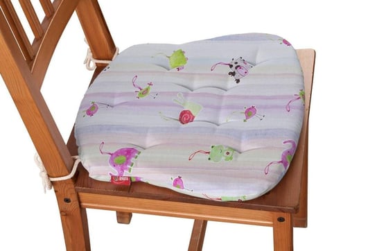 Siedzisko Filip na krzesło DEKORIA Apanona, kolorowe zwierzątka na tęczowym tle, 41x38x3,5 cm Dekoria