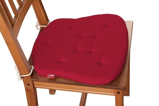 Siedzisko Filip na krzesło DEKORIA Cotton Panama, czerwony, 41x38x3,5 cm Dekoria