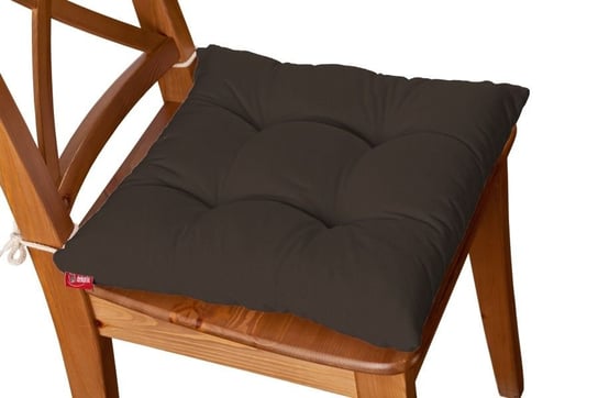 Siedzisko Jacek na krzesło DEKORIA Cotton Panama, czekoladowy brąz, 38x38x8 cm Dekoria