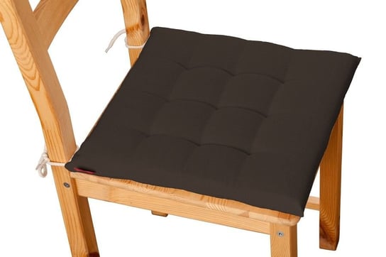 Siedzisko Karol na krzesło DEKORIA Cotton Panama, Coffe, czekoladowy brąz, 40x40x3,5 cm Dekoria