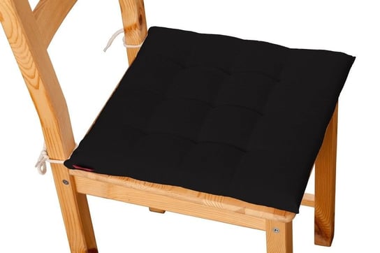 Siedzisko Karol na krzesło DEKORIA Cotton Panama, czarny, 40x40x3,5 cm Dekoria