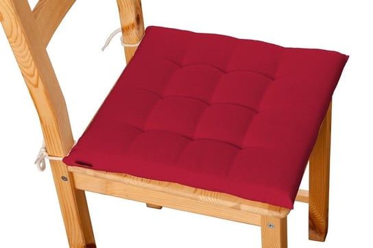 Siedzisko Karol na krzesło DEKORIA Cotton Panama, Scarlet Red, czerwony, 40x40x3,5 cm Dekoria