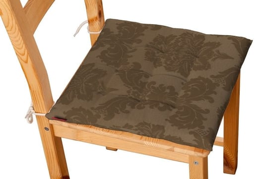 Siedzisko Karol na krzesło DEKORIA Damasco, brązowy, 40x40x3,5 cm Dekoria