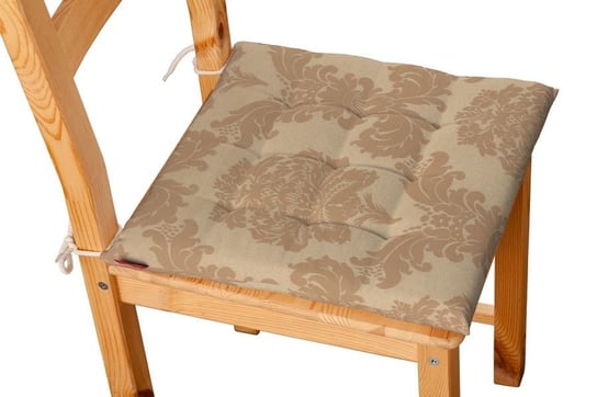 Siedzisko Karol na krzesło DEKORIA Damasco, jasno - brązowy, 40x40x3,5 cm Dekoria