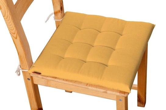 Siedzisko Karol na krzesło DEKORIA Jupiter, złoto - żółty, 40x40x3,5 cm Dekoria