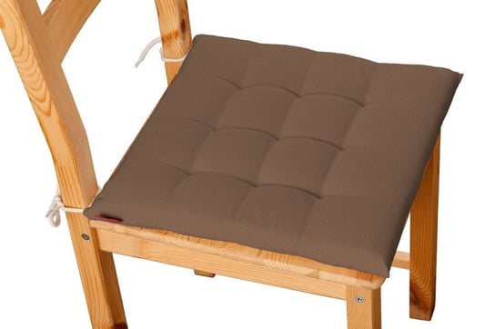 Siedzisko Karol na krzesło DEKORIA Loneta, brązowy, 40x40x3,5 cm Dekoria