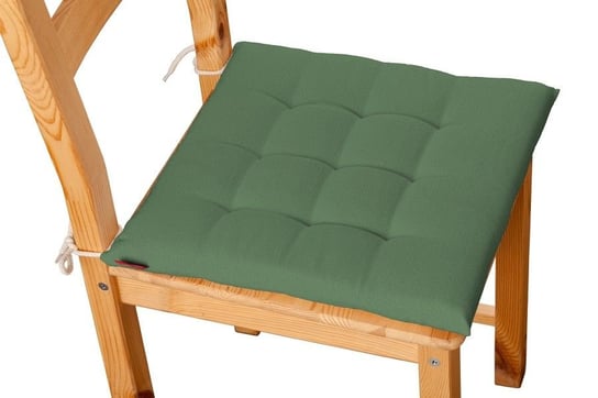 Siedzisko Karol na krzesło DEKORIA Loneta, butelkowa zieleń, 40x40x3,5 cm Dekoria