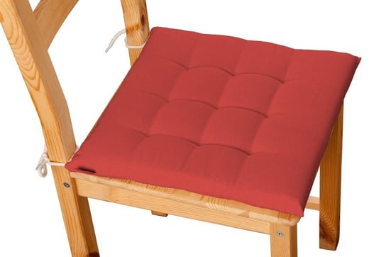 Siedzisko Karol na krzesło DEKORIA Loneta, czerwony, 40x40x3,5 cm Dekoria