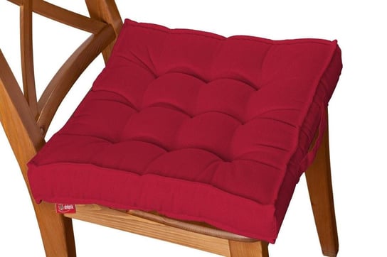 Siedzisko Kuba na krzesło DEKORIA Cotton Panama, czerwony, 40x40x6 cm Dekoria