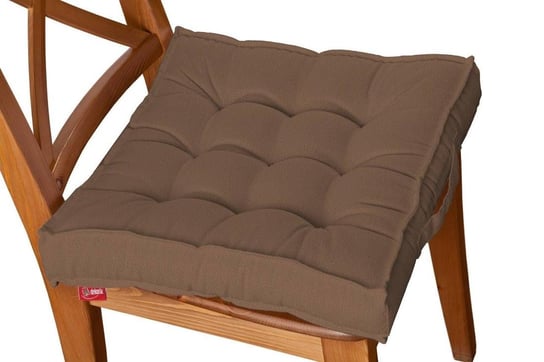 Siedzisko Kuba na krzesło DEKORIA Loneta, brązowy, 40x40x6 cm Dekoria