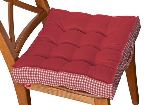 Siedzisko Kuba na krzesło DEKORIA Quadro, czerwony, 40x40x6 cm Dekoria
