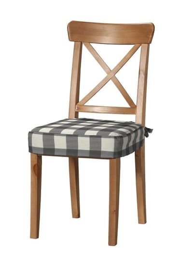 Siedzisko na krzesło Ingolf, szaro biała krata (5,5x5,5cm), krzesło Inglof, Quadro Inna marka