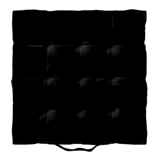 Siedzisko na krzesło KUBA Velvet, głęboka czerń, 50 × 50 × 10 cm Dekoria