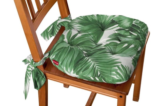 Siedzisko na krzesło Marcin DEKORIA Urban Jungle, zielono-białe, 40x37x8 cm Dekoria