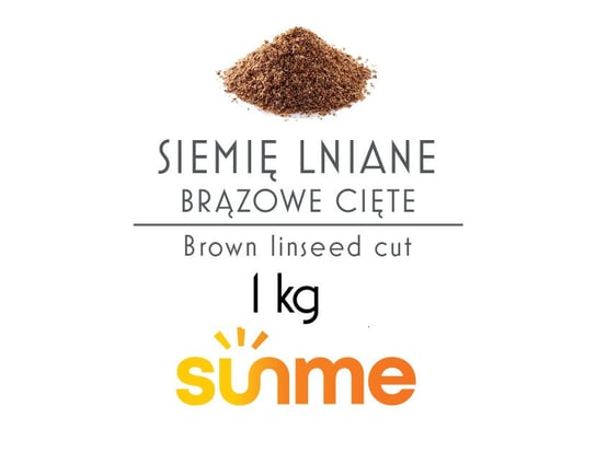 Siemię brązowe cięte błonnik lniany 1 kg Sunme