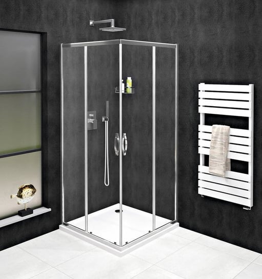 SIGMA SIMPLY kabina prysznicowa 1000x1000 mm, wejście z rogu, szkło czyste Inna marka