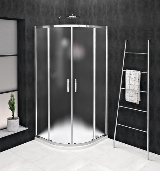SIGMA SIMPLY kabina prysznicowa półokrągła 800x800mm, R550, Brick szkło Inna marka