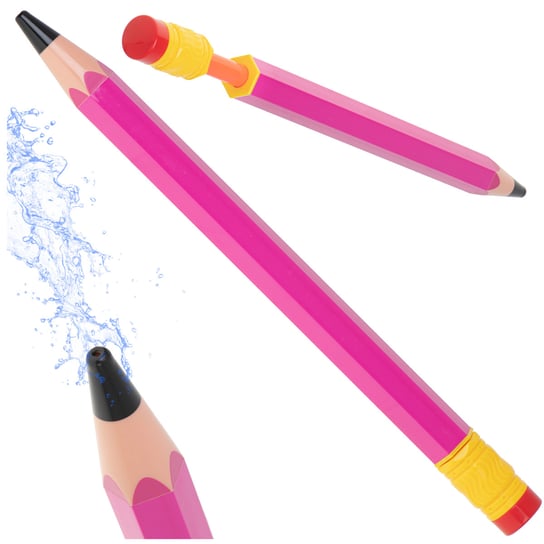 Sikawka Pompka Na Wodę Ołówek Kredka 54Cm Różowa ikonka