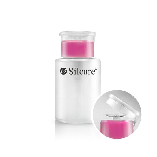 Silcare Dozownik do płynów z pompką Pink 118 ml Silcare