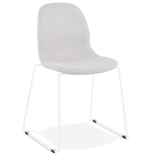 SILENTO krzesło tkanina k. jasny szary , podstawa k. biały Kokoon Design