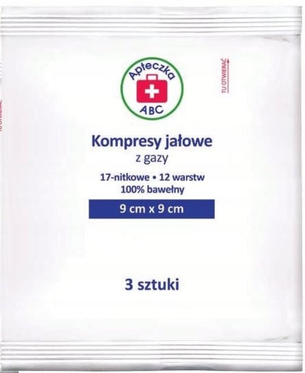 Silesian Pharma, Kompresy gazy jałowe 17 nitkowe 12 w. 9x9cm, 3 szt. Silesian Pharma