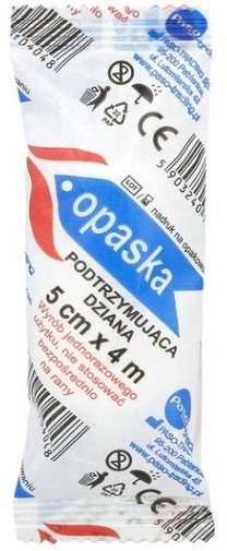 Silesian Pharma, Opaska dziana podtrzymująca bandaż PASO 4x5 cm, 1 szt. Silesian Pharma