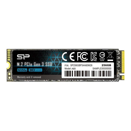 Silicon Power Dysk SSD P34A60 256GB, M.2 PCIe Gen3 x4 NVMe, 2200/1600 MB/s Silicon Power